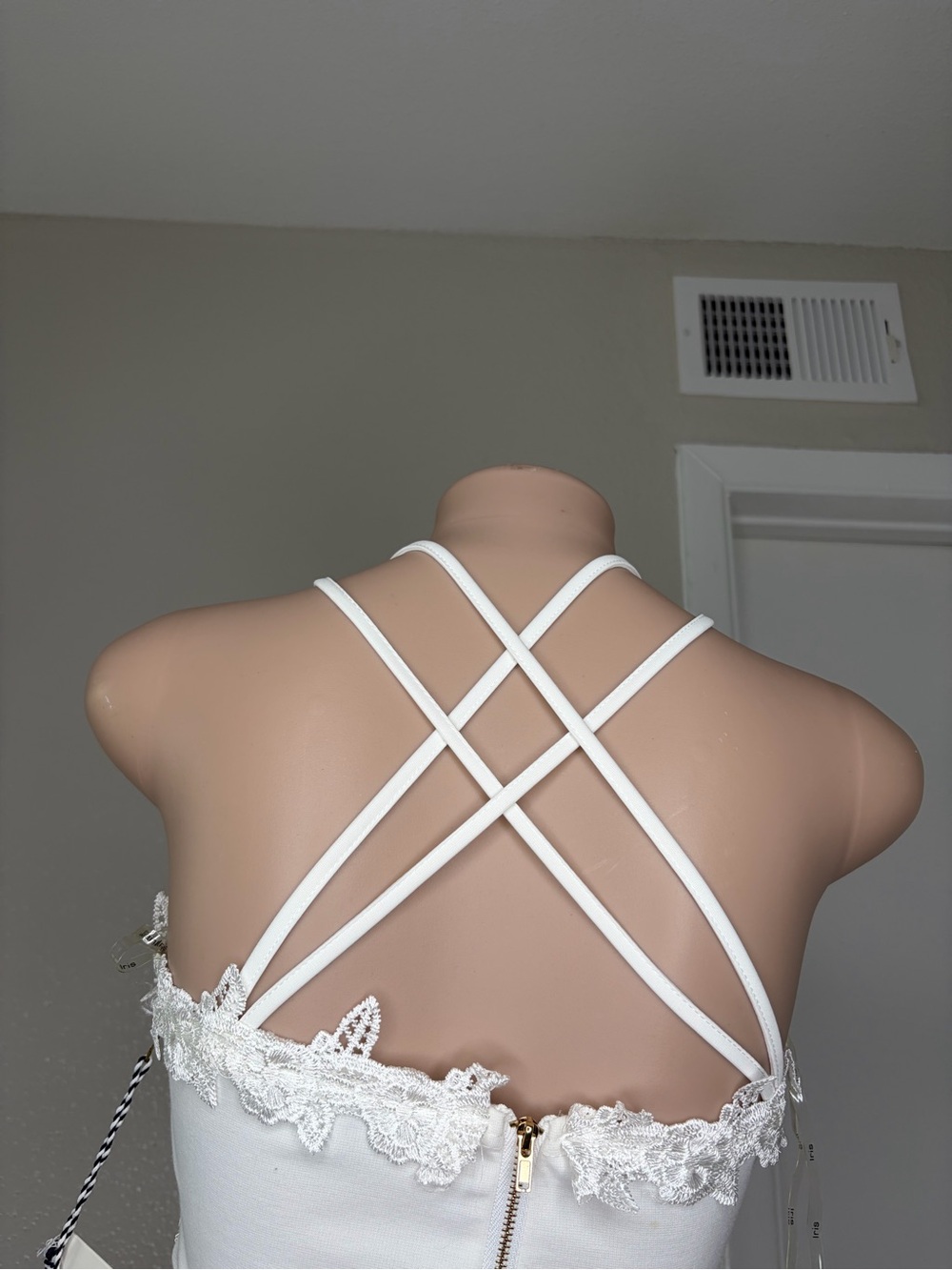 iris White Lace High-Neck Wedding Dress - Picture 2 of 3